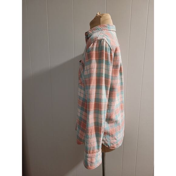 J. Crew - Women's Plaid Pink Flannel Shirt Size Small - Picture 3 of 9